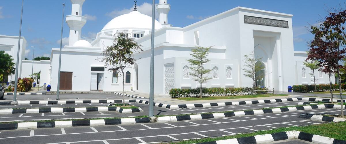 Al Hussain Mosque at Seremban 2, Negeri Sembilan, Malaysia.