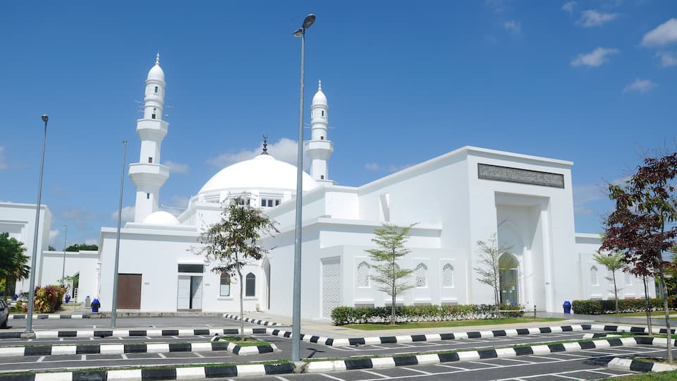 Al Hussain Mosque at Seremban 2, Negeri Sembilan, Malaysia.