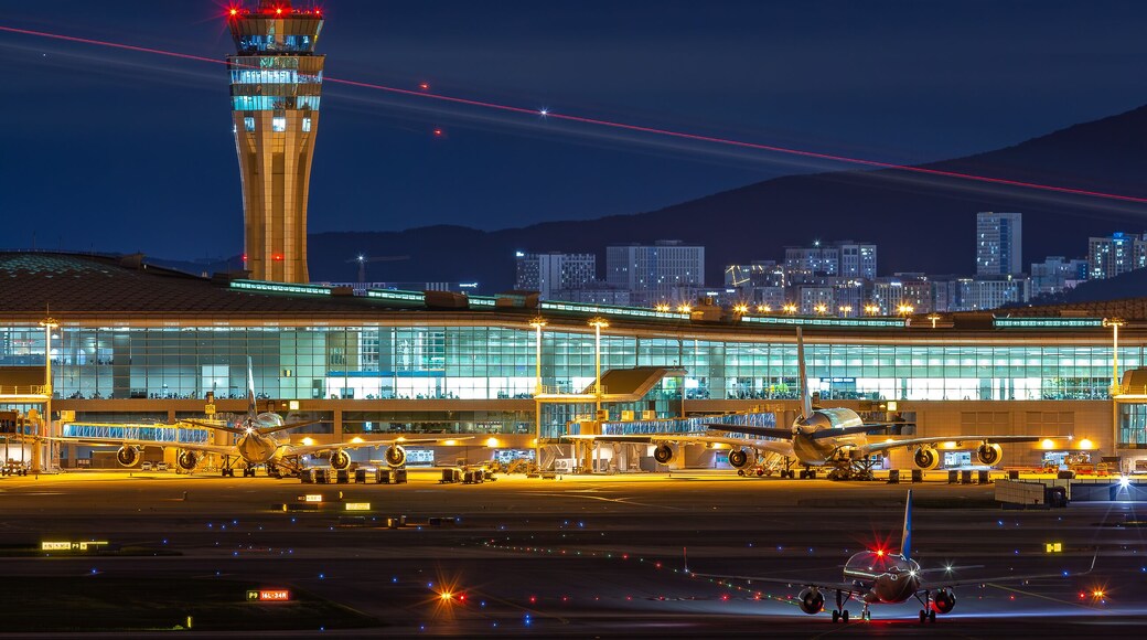 Night Scene at Incheon International Airport, Terminal 2, South Korea