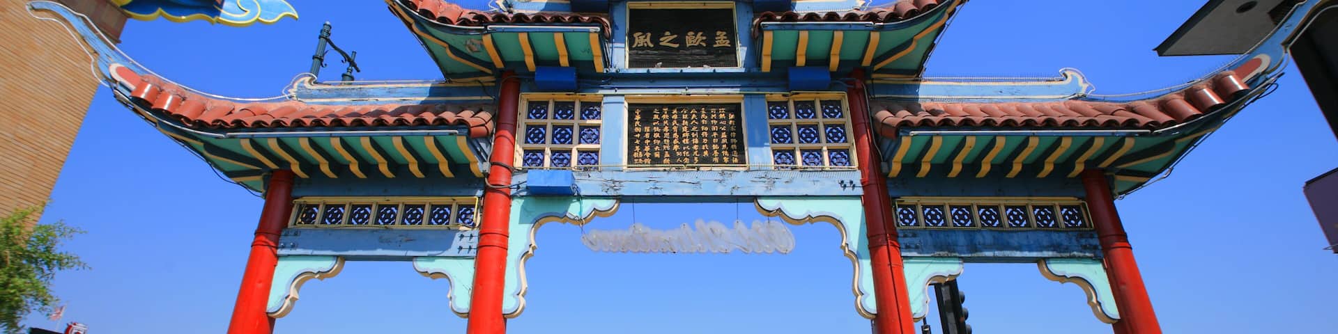 Gate to Chinatown in Los Angeles, California, USA