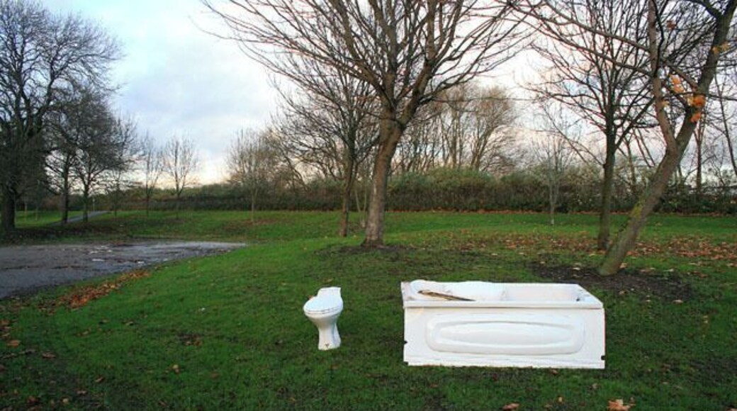 A Very Public Convenience I assume a bit of fly-tipping. In a car park in Alvaston Park.