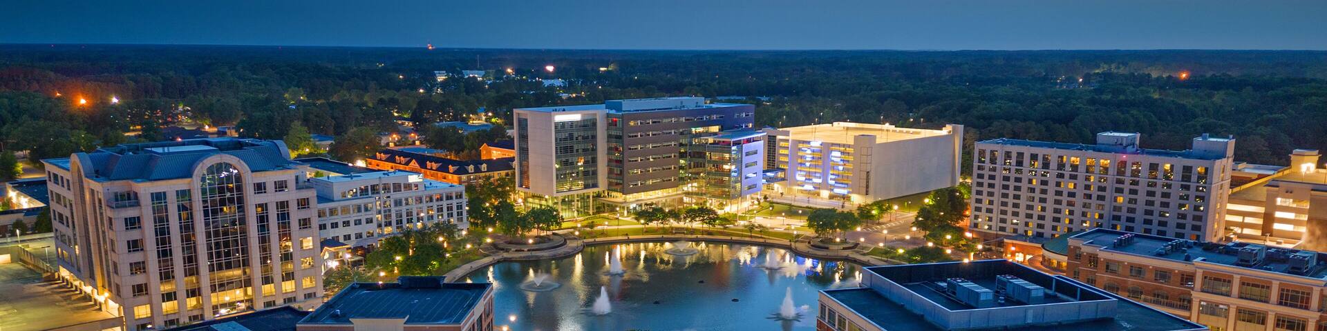 Newport News, Virginia, USA City Center From Above