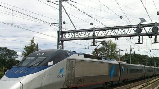 Acela Express heading south, faster than a speeding bullet ..