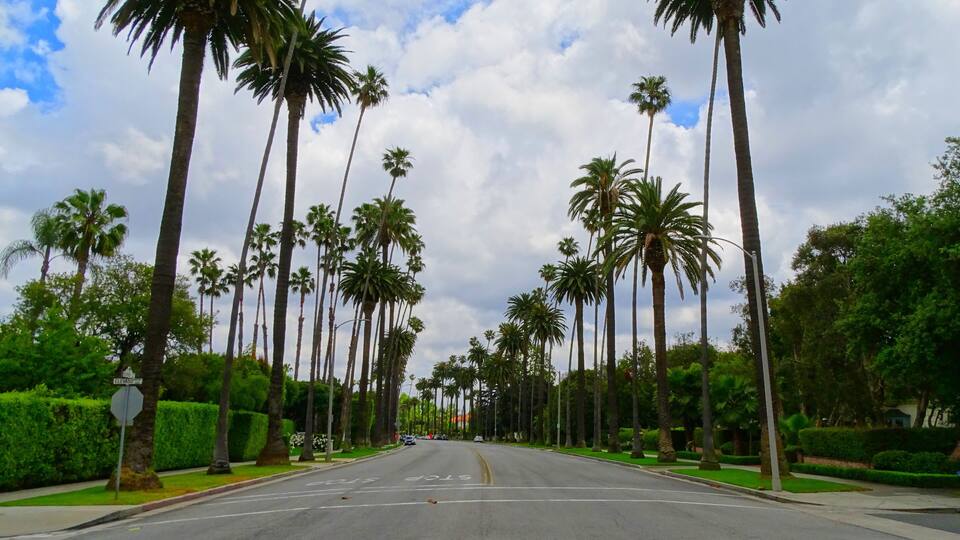 North America, California, City of Los Angeles, Hollywood District and Berverly Hills
