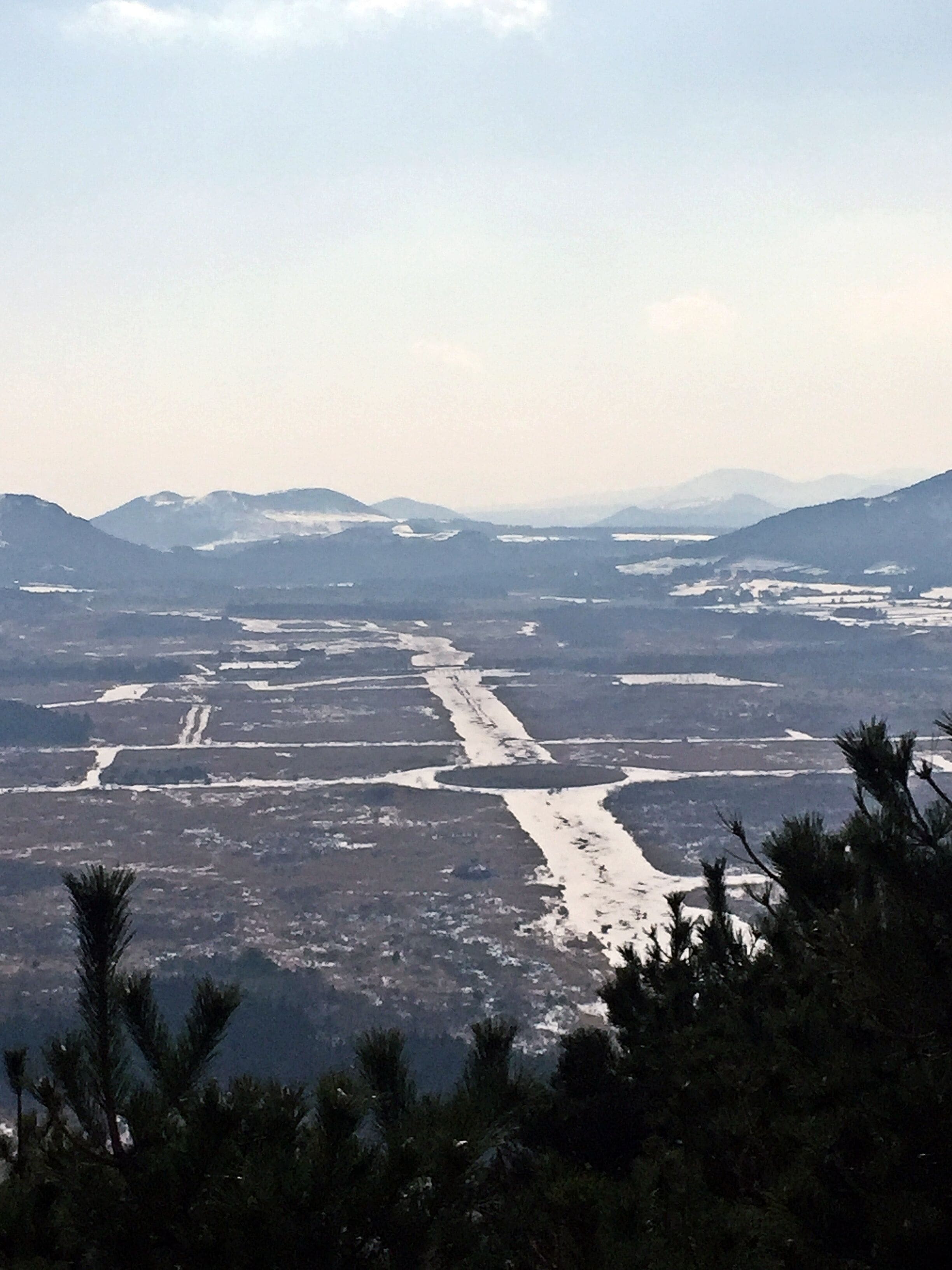 다랑쉬오름에서 바라본 송당리 세화리의 온천개발 예정지입니다