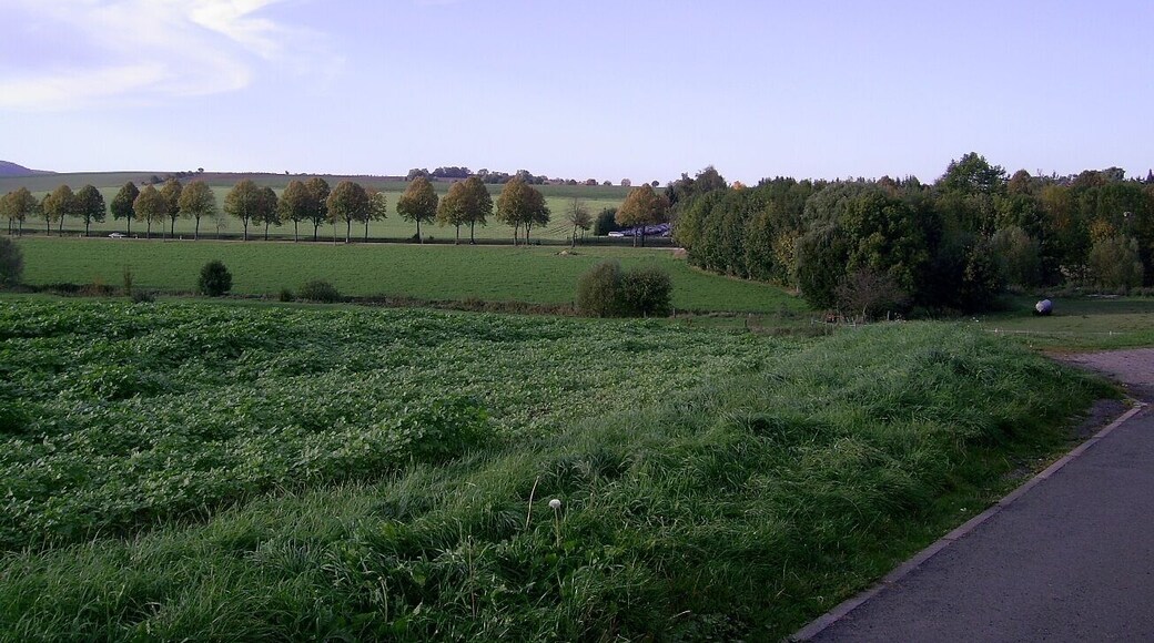 Blick vom nordlichen Rand des Neubaugebiets richtung Hasselberg