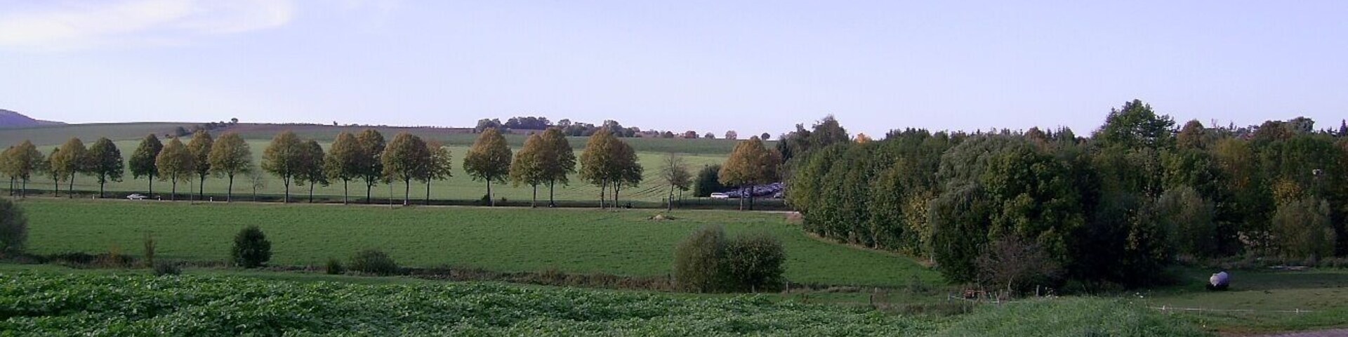 Blick vom nordlichen Rand des Neubaugebiets richtung Hasselberg