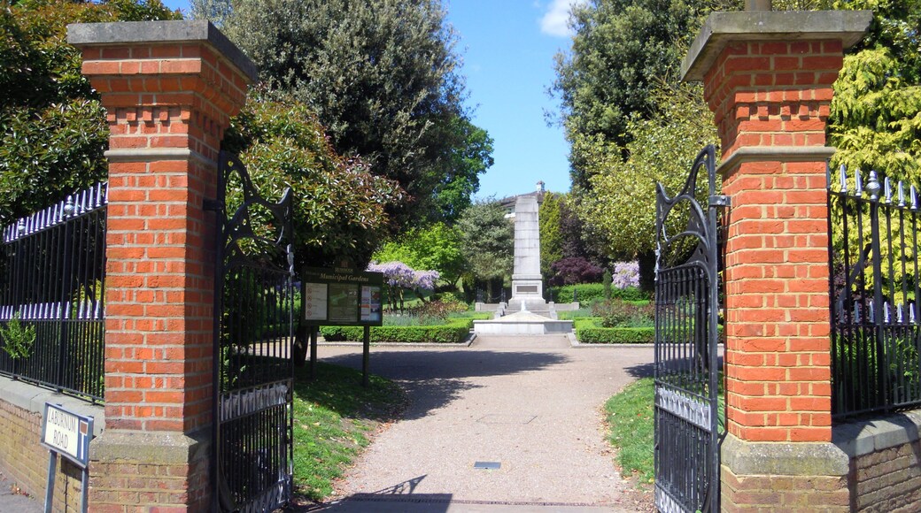 The Edwardian gates to Municipal Gardens in Aldershot