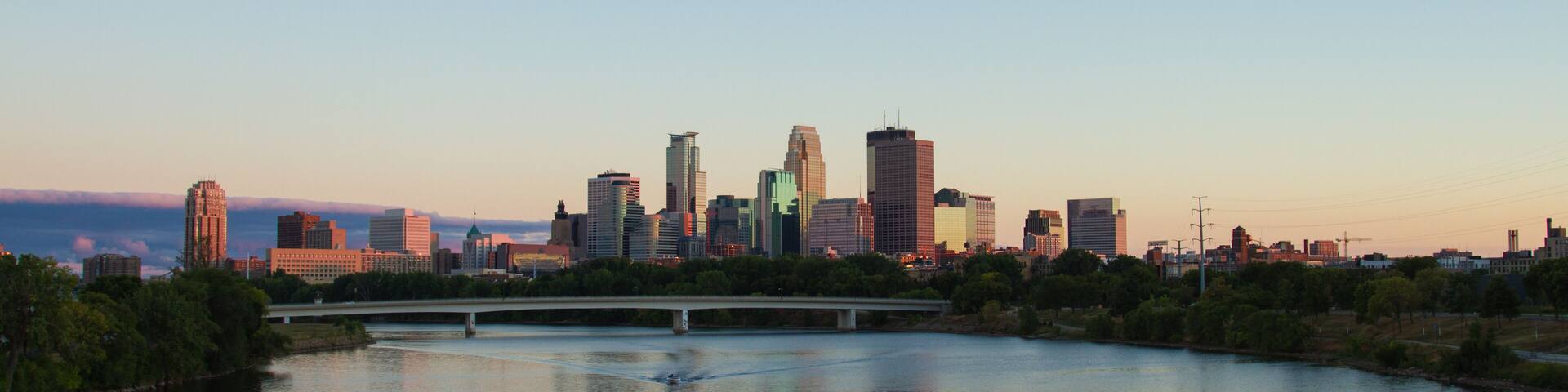 Minneapolis Sunset over the Mississippi River