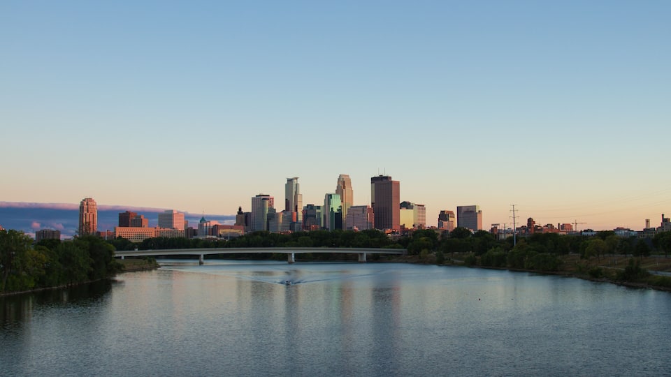 Minneapolis Sunset over the Mississippi River