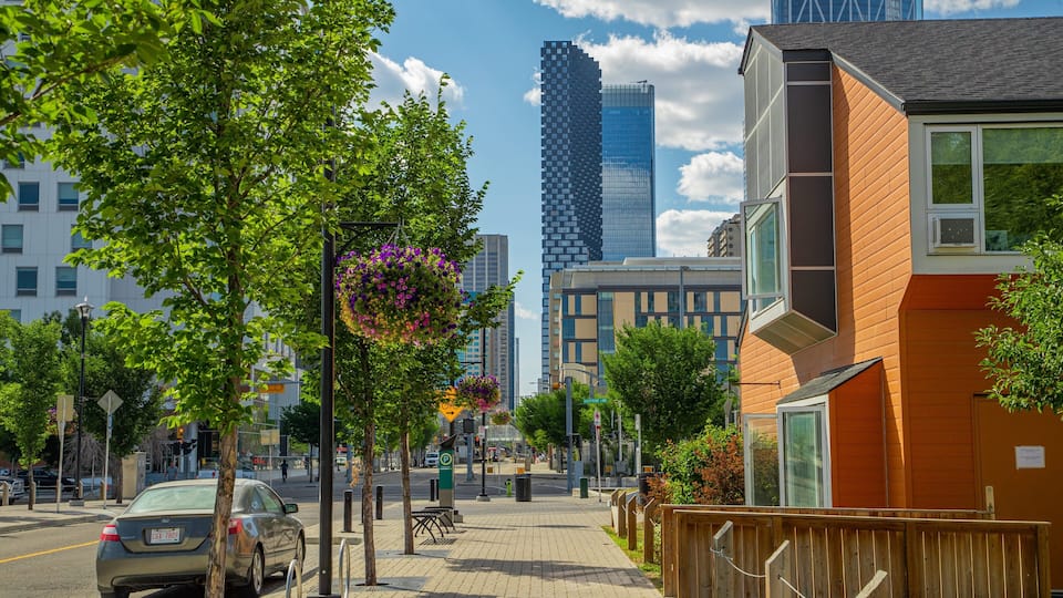 East Village which includes a skyscraper