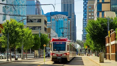 East Village which includes railway items and a city