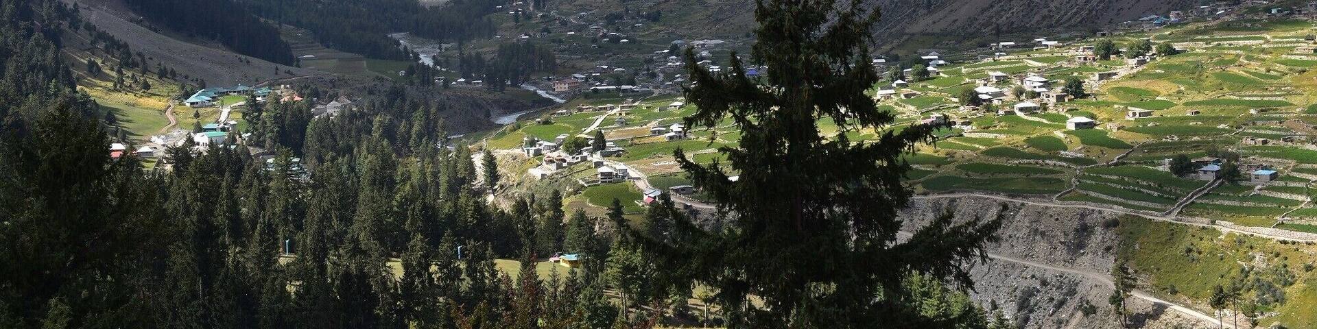 View from above the ski slope