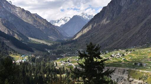 View from above the ski slope