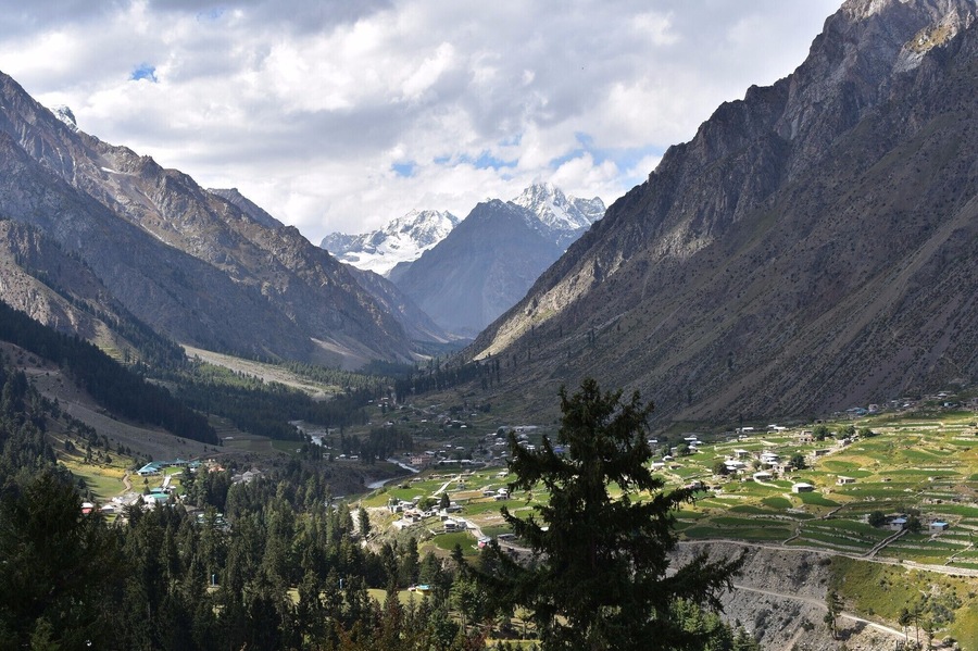View from above the ski slope