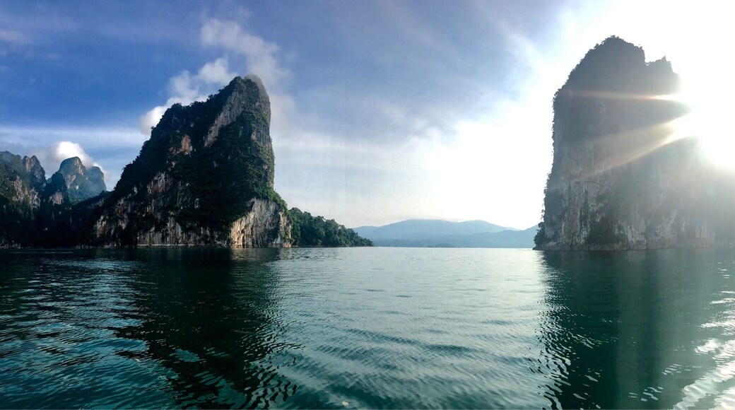 “Ratchaprapha or Chiew Lan Dam”. The most beautiful dam in the world. Surat Thani, Thailand #LifeAtExpedia #JETlife #JETThai