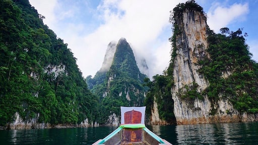 “Ratchaprapha or Chiew Lan Dam”. The most beautiful dam in the world. Surat Thani, Thailand #LifeAtExpedia #JETlife #JETThai
