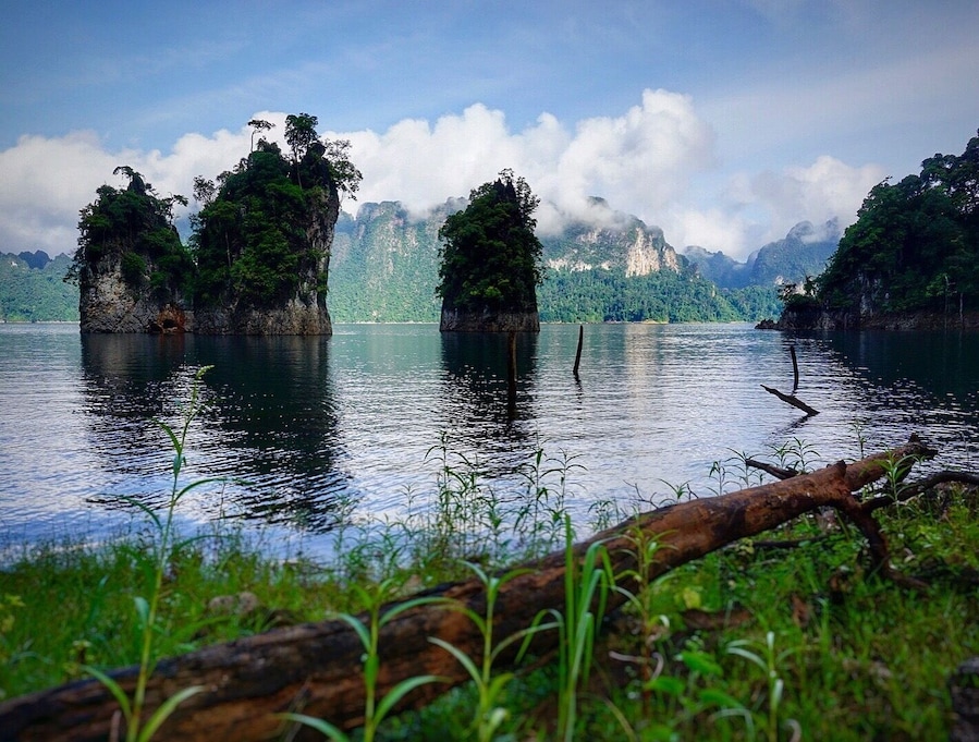 “Ratchaprapha or Chiew Lan Dam”. The most beautiful dam in the world. Surat Thani, Thailand #LifeAtExpedia #JETlife #JETThai