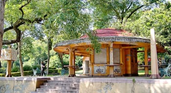 Old, concrete pavilion at Chapultepec Park in Mexico City, Mexico
