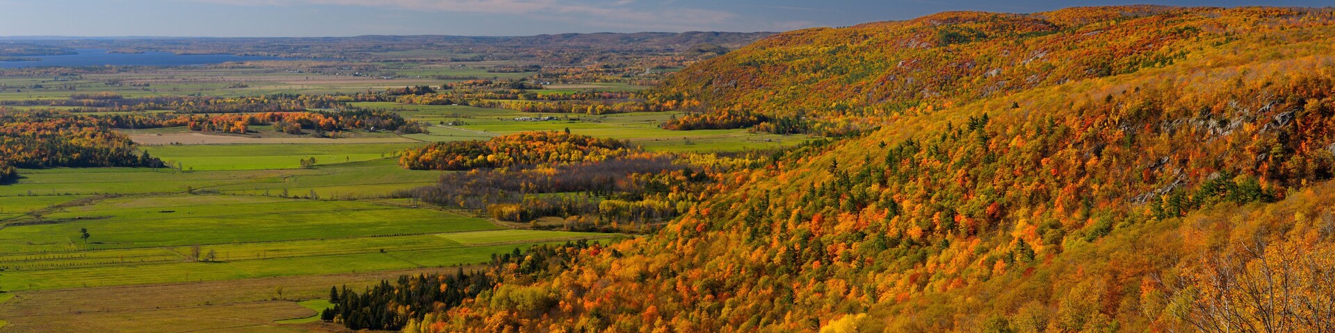 The Eardley Escarpment and Ottawa River valley lowland at Champlain Lookout Gatineau Park