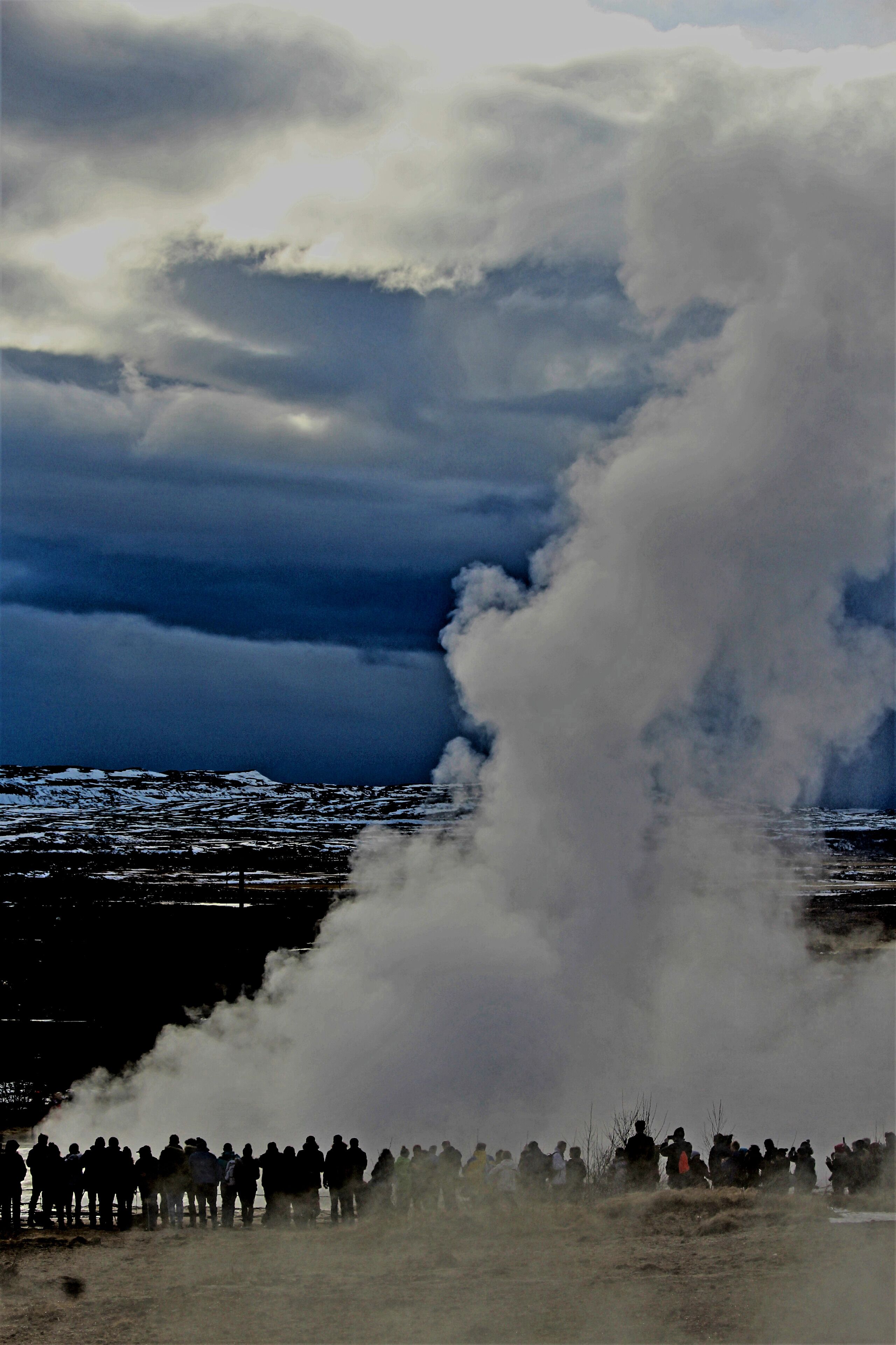 Strokkur is part of the Golden Circle tour in Iceland about 100 km from Reykjavik. Unlike the original  Geysir which is mainly dormant it erupts about 30m every five minutes or so. #Iceland