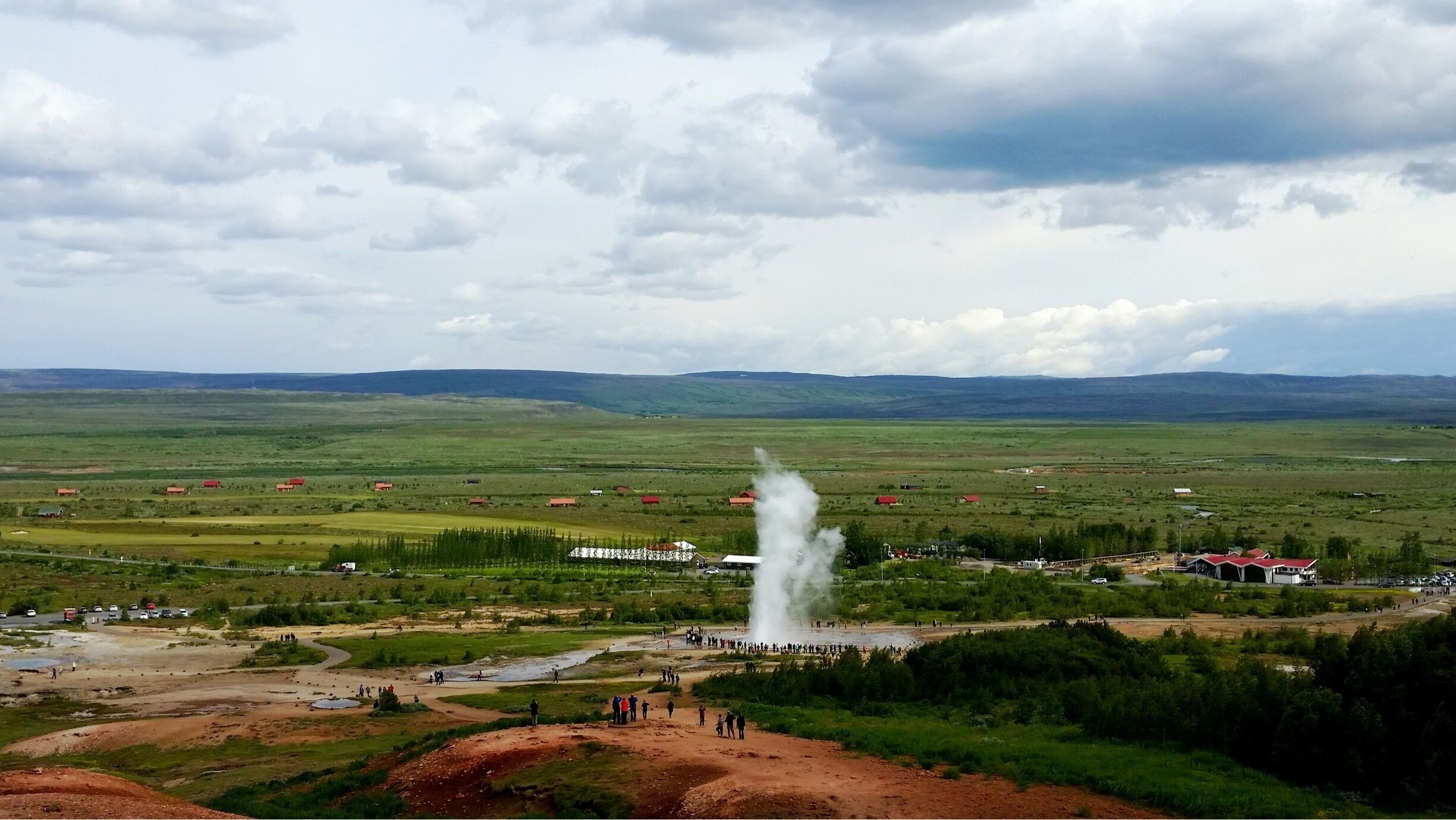Iceland's big geyser from a distance #merch #lifeatexpedia