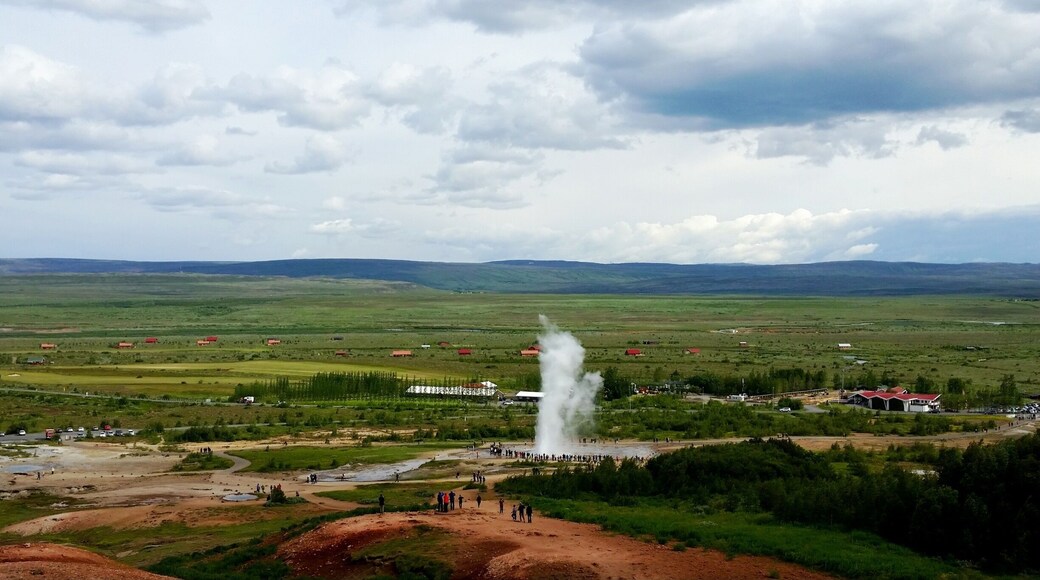 Iceland's big geyser from a distance #merch #lifeatexpedia