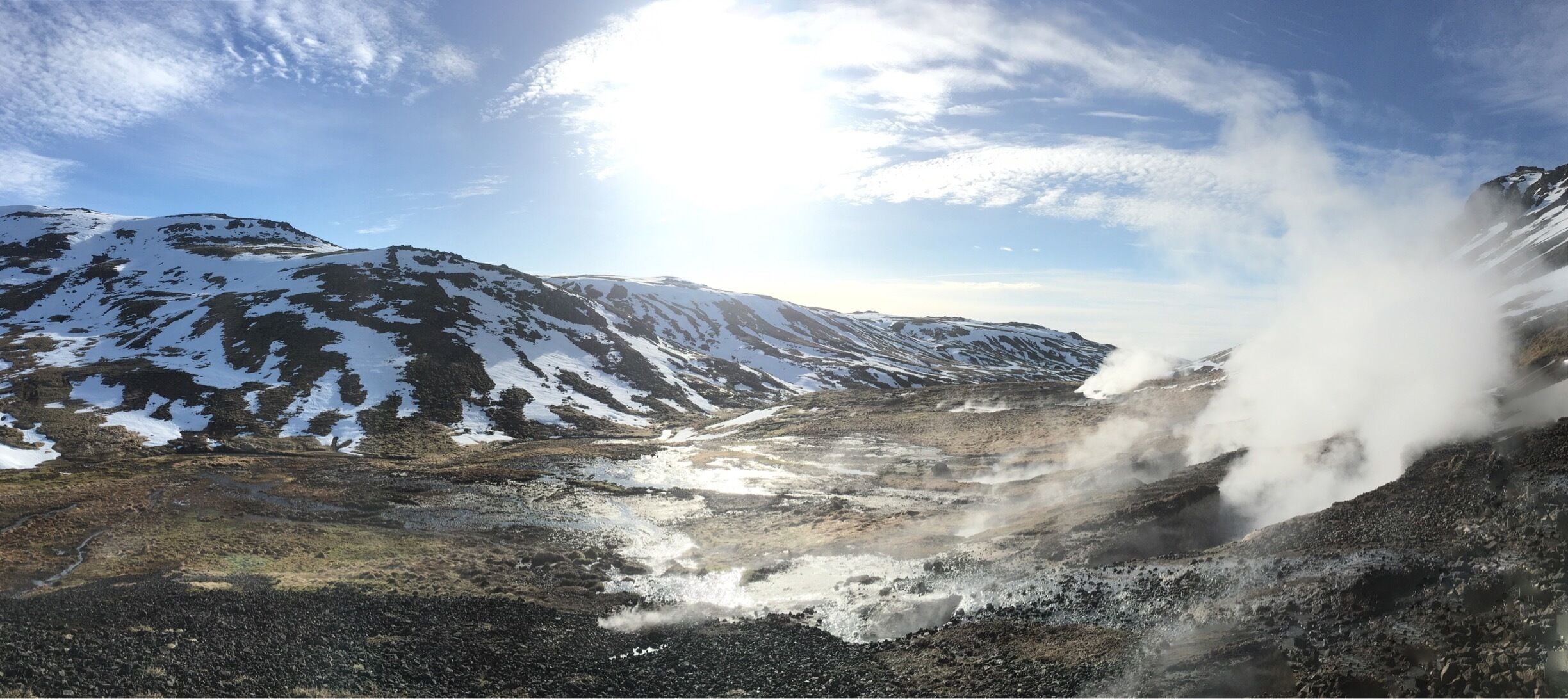 The most incredible snowy hike up to the glorious natural hot springs at Reykjadalur. Worth the climb for the warm swim at the end at -2°C
