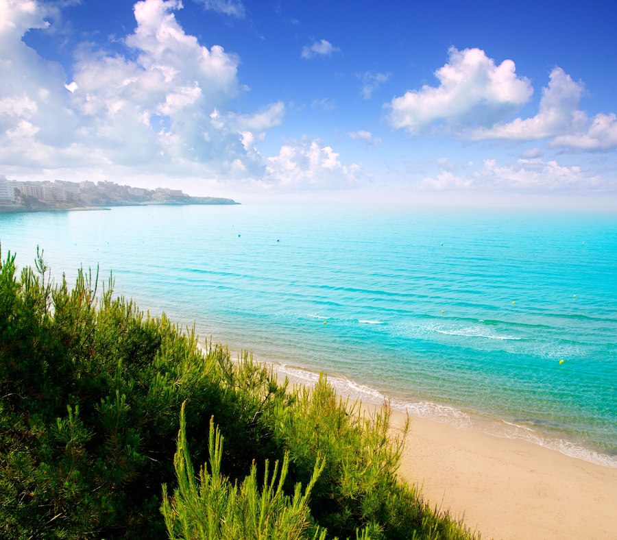Long beach Platja larga in Salou Tarragona Spain Catalonia