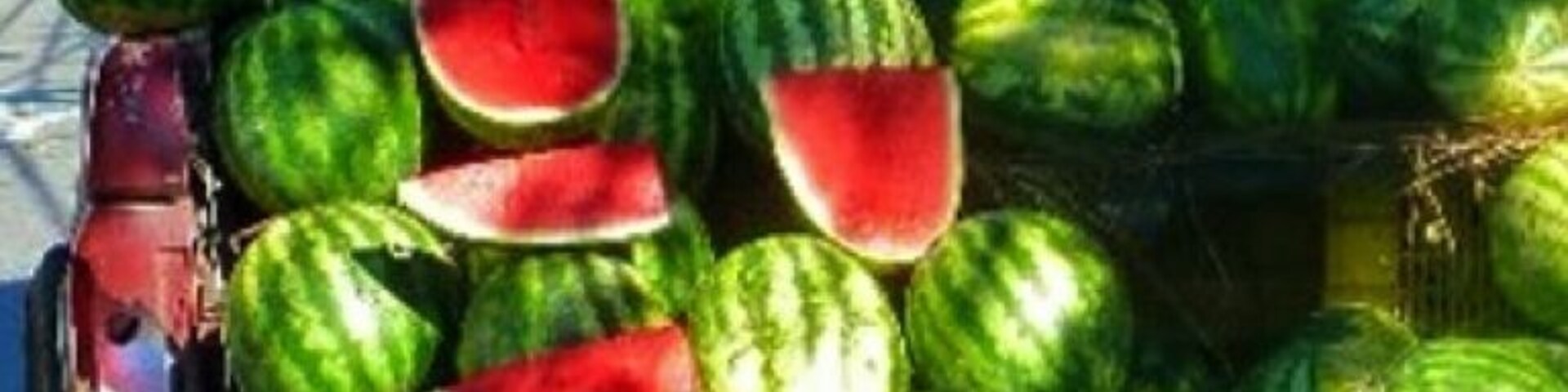 Watermelon for sale. A melon was more expensive than a liter of gasoline.#Colorful