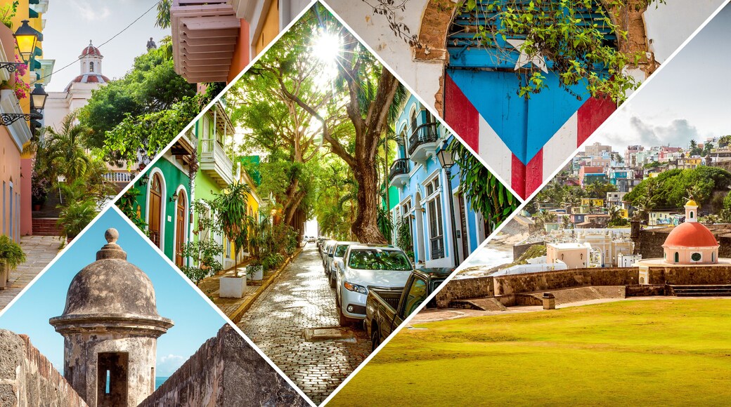 Collage of Old San Juan in Puerto Rico
