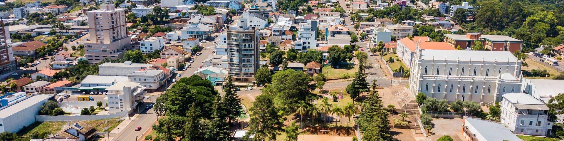Casca RS - aerial view of the city of Casca, Rio Grande do Sul