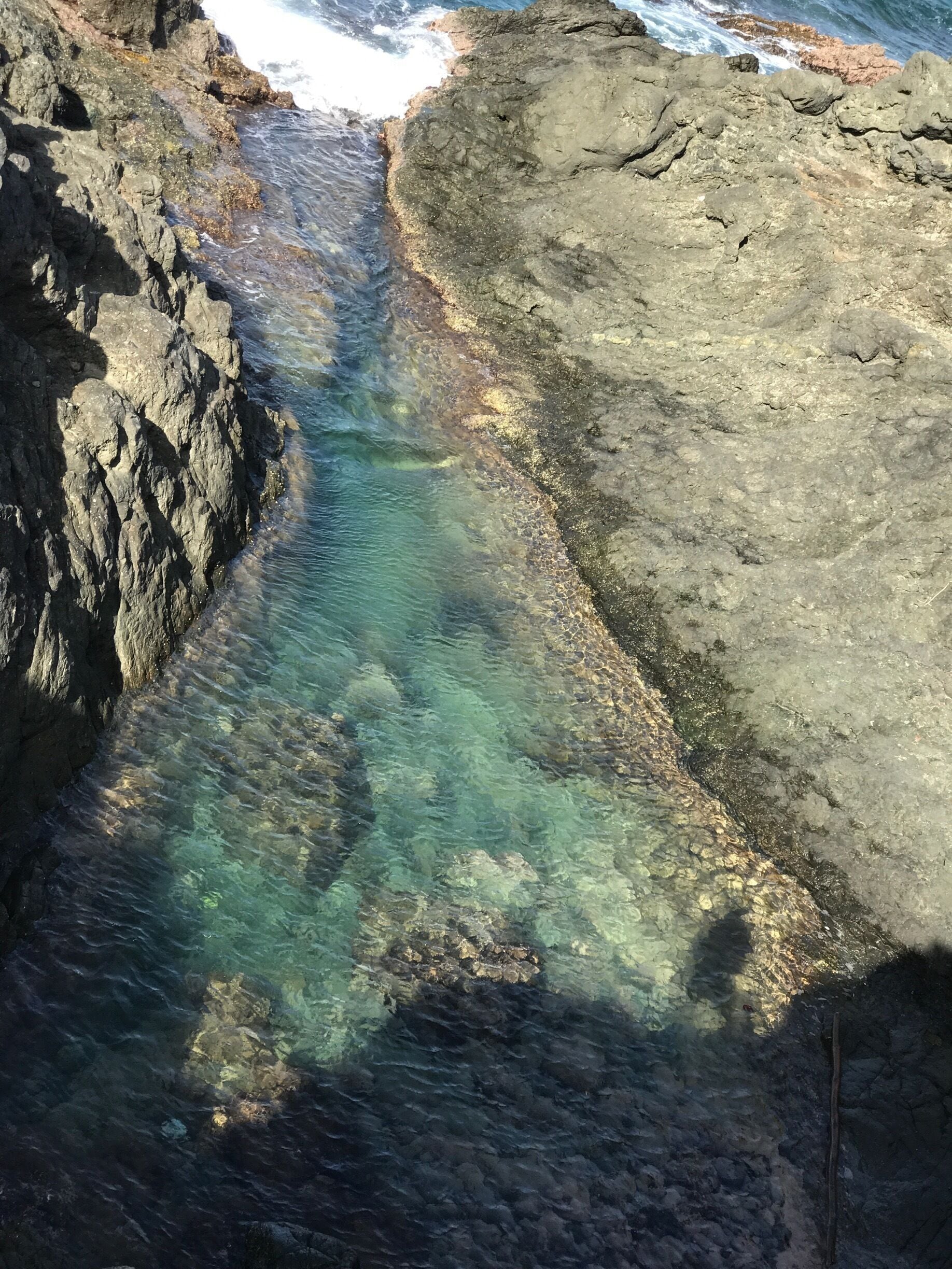 La Zanja, in Fajardo, Puerto Rico, is a beautiful hidden opening to the Atlantic Ocean with a cabe too. It’s a supreme hiking (like 1.5 hours) of walking through the beach, some parts having to submerge in the water and some rock climbing too. But it’s worth it! 