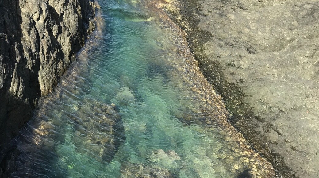 La Zanja, in Fajardo, Puerto Rico, is a beautiful hidden opening to the Atlantic Ocean with a cabe too. It’s a supreme hiking (like 1.5 hours) of walking through the beach, some parts having to submerge in the water and some rock climbing too. But it’s worth it!