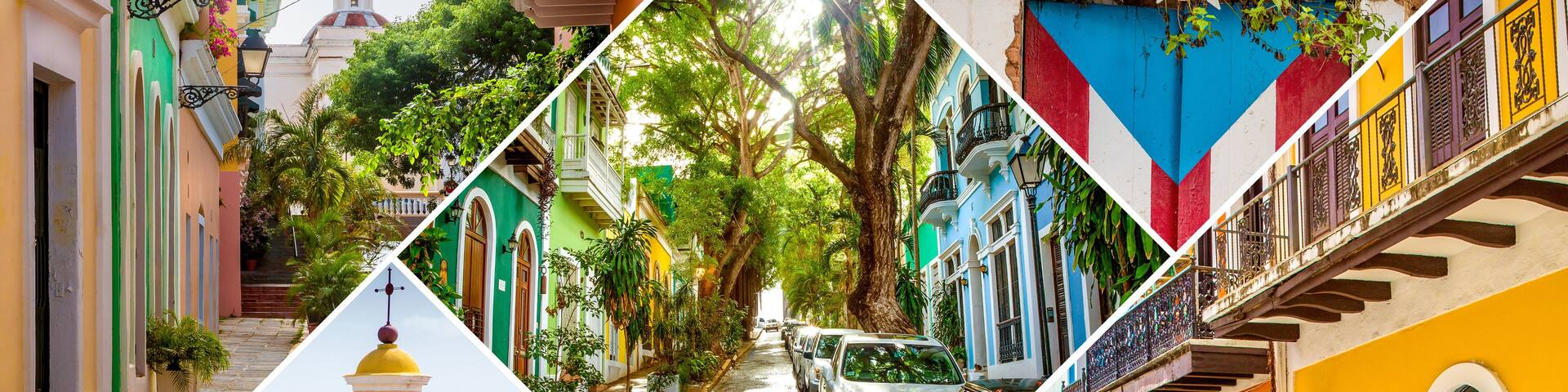 Collage of Old San Juan in Puerto Rico