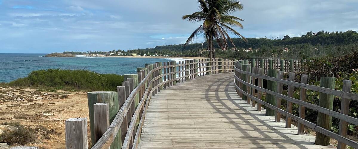 Really nice boardwalk that ends with a moonwalk!