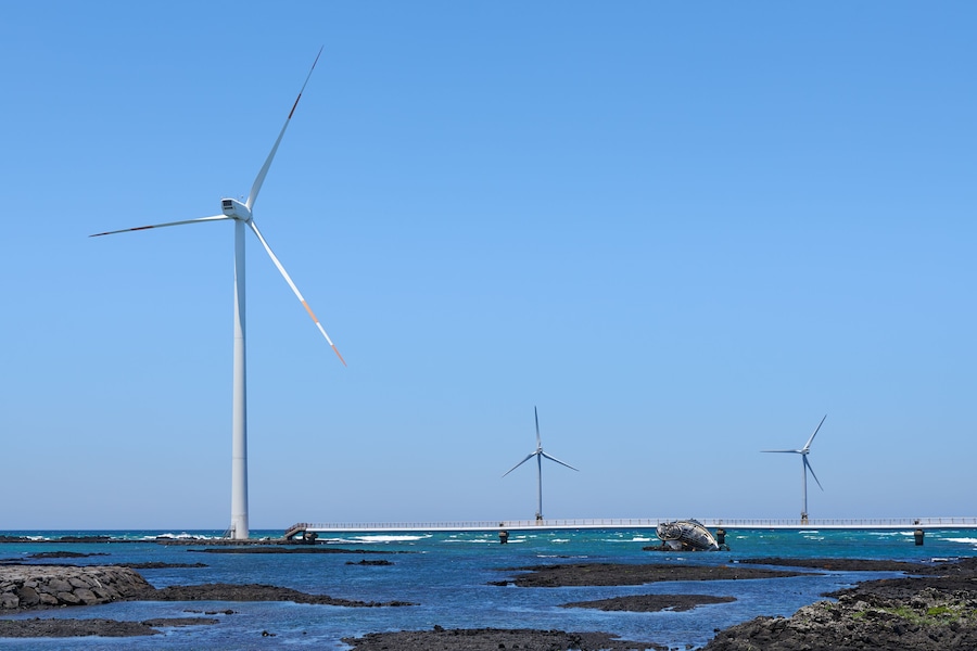 Sinchang windmill coast road