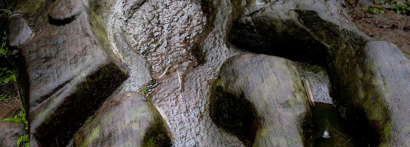 In the misty mountains for Central Laos is the ancient city of Champasak. There is an ancient road that connects this old city to Angkor Thom, home of Angkor Wat. This carving of a crocodile is shrouded in mystery with some saying that it was used for human sacrifices! #history #southeastasia #travelphotography #laos