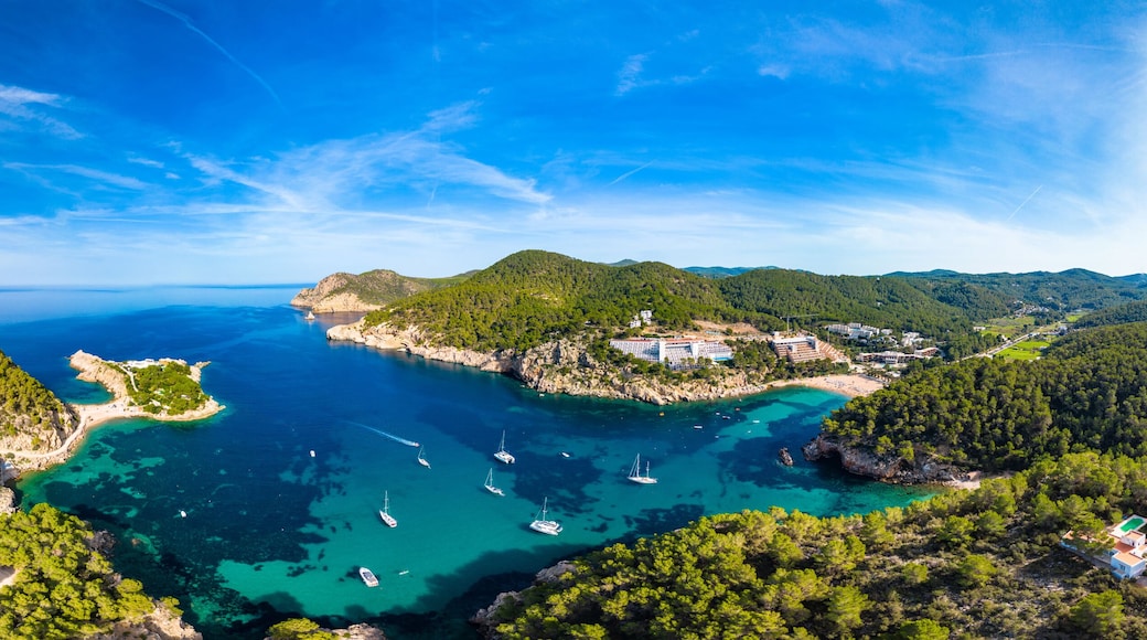 Beach of Port Sant Miquel, Ibiza island in Spain