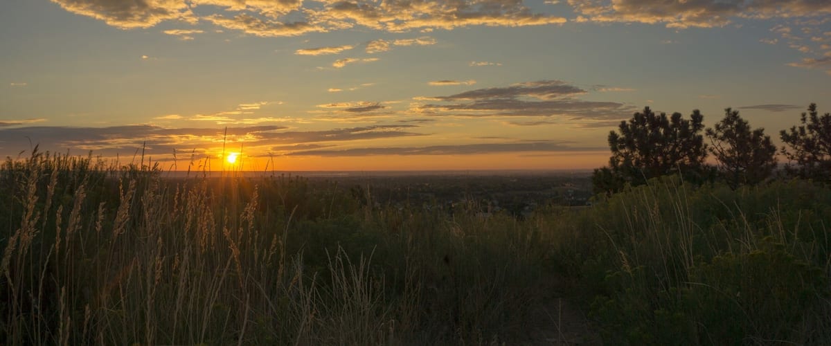 Sunrise in Ft. Collins, from Horsetooth Reservoir