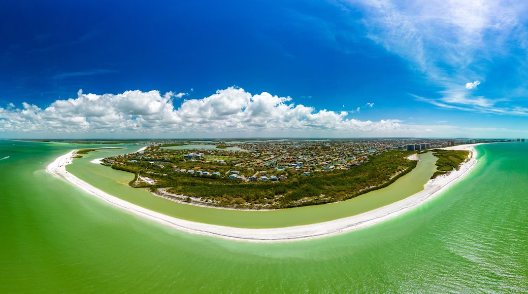 Aerial View of Marco Island, a popular tourist beach town, Florida