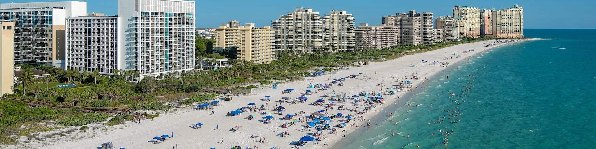 Marco Island Florida - White Sand Beach Aerial View