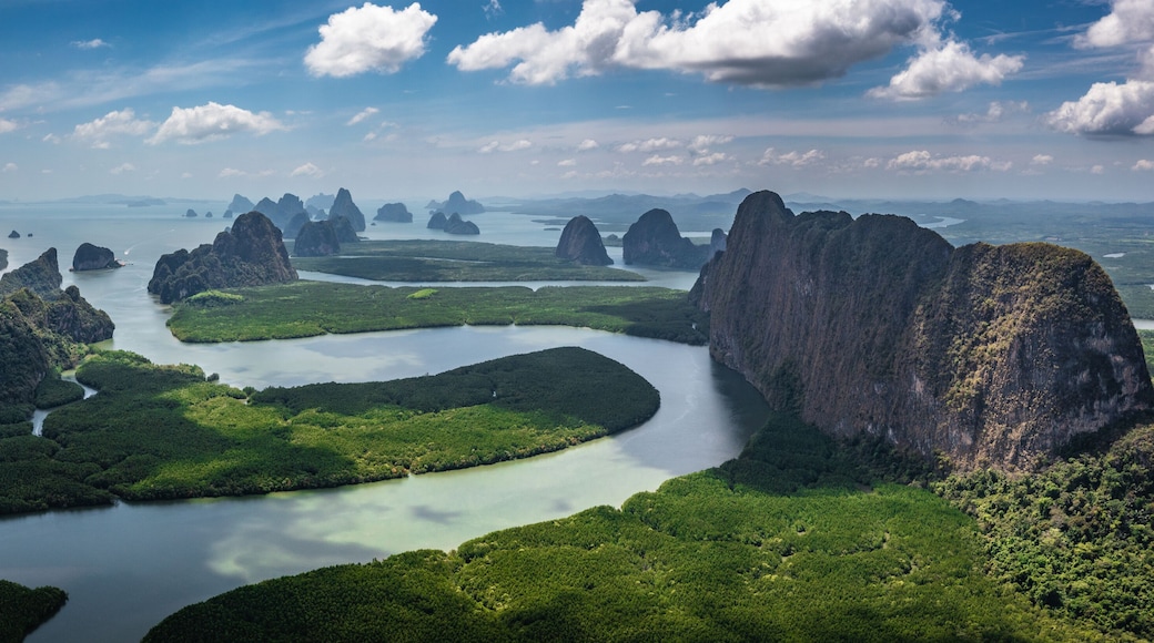 Aerial view of Phang Nga bay, Thailand