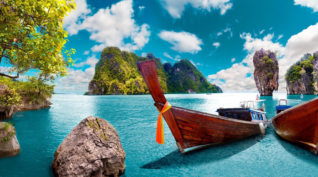 Paisaje pintoresco de Tailandia. Playa e islas de Phuket. Viajes y aventuras por Asia