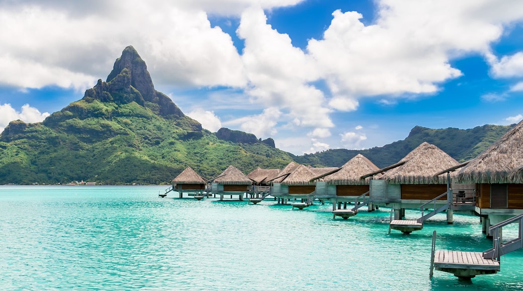 Bora Bora Island, French Polynesia. Travel, lifestyle, freedom and luxury concept.