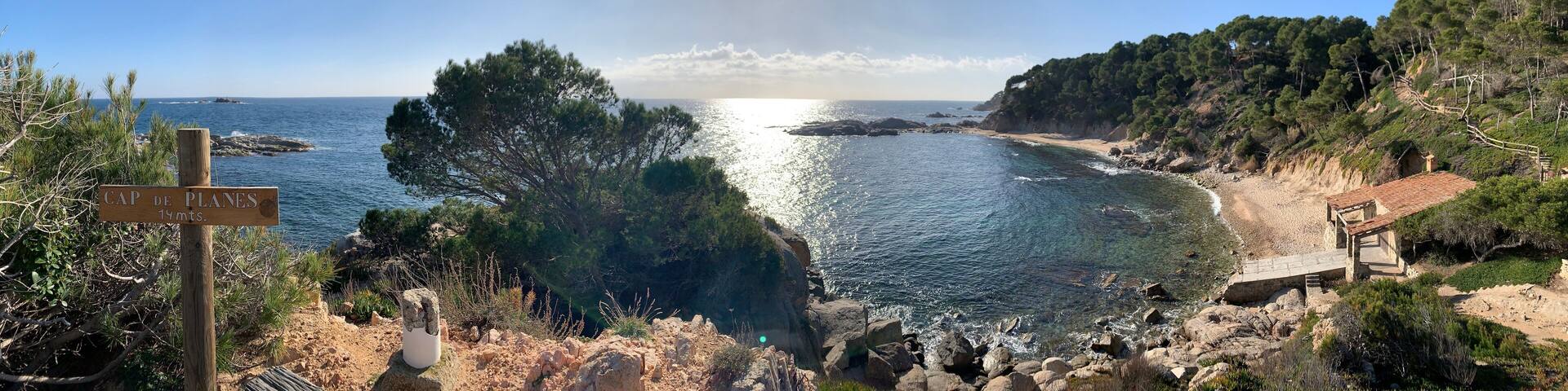 incredible panoramic landscape in the coast of mediterranean. A beautiful paradise in the costa brava, catalonia, spain