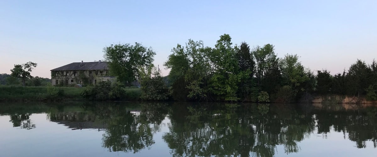 Sunset is a wonderful time to be on the lake. Sometimes the worn down buildings are the most beautiful.