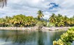Shark Key vegetation and water, Keys Islands, FL - USA