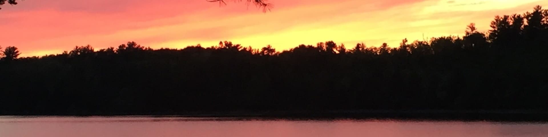 Sunset at the island cabin at lake of the woods