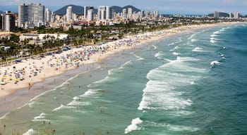 Aerial view of Enseada Beach at Guaruja SP Brazil.